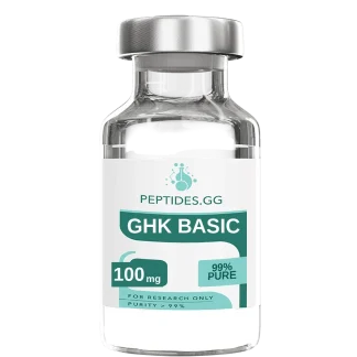 GHK Basic 100mg research peptide vial - 99% purity lab tested - Peptides.GG